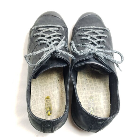 Keen Womens Size 11 Casual Lace-Up Sneakers Black Leather - Picture 7 of 9